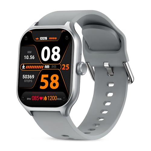 PunnkFunnk H9 Smart Watch 2.01" TFT Display, Bluetooth 5.0 with 100+ Sports Mode, Heart Rate & Blood Oxygen Monitor, Call & Message Reminders Compatible with Android & iOS, IP67 Waterproof(Grey) - Image 1