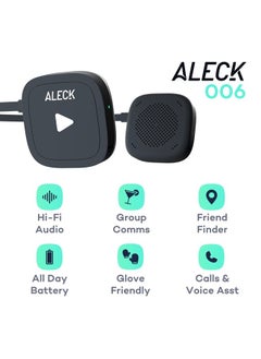 ALECK 006™ - Universal Bluetooth Wireless Hi-Fi Audio and Communication Speakers for Ski and Snowboard Helmets 
