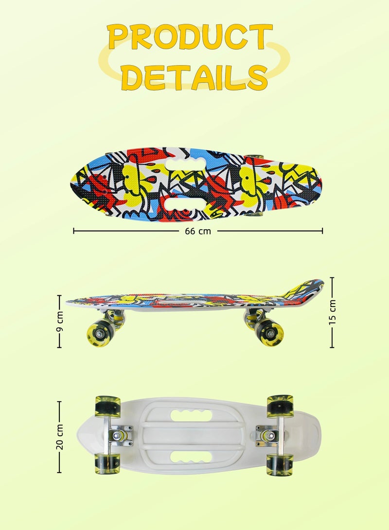 EASY FUTURE Complete Kids Skateboard – Penny Board Cruiser Short Board for Youth Ages 6-12, Teens & Beginners Learning to Skate Including Protective Gear Set - Image 2
