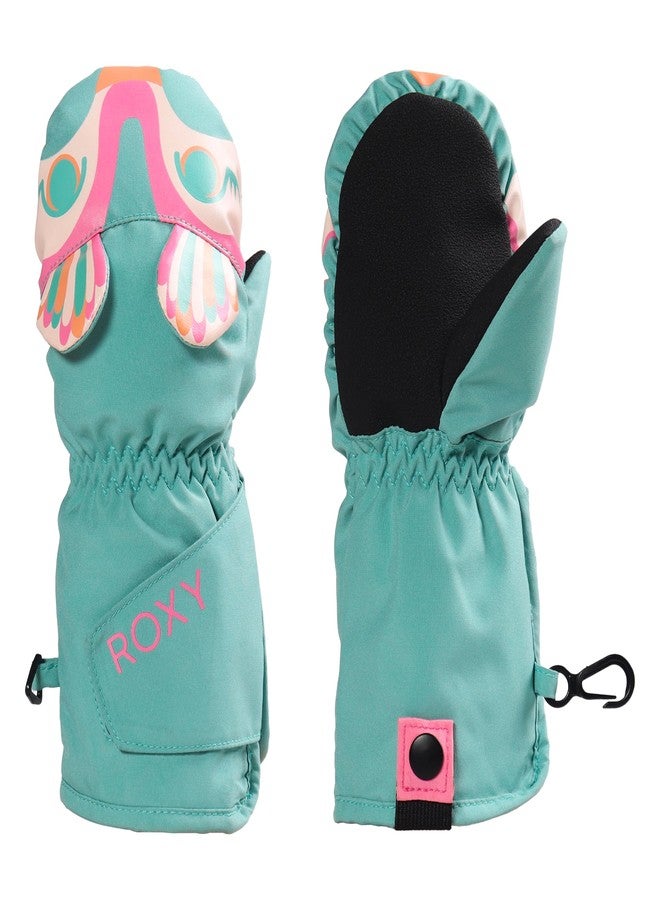 Roxy Baby Girl's Snows Up Waterproof Snowboard/Ski Mittens - WarmFlight Insulation, DryFlight Waterproofing, Durable Design, Canton, Medium - Image 1