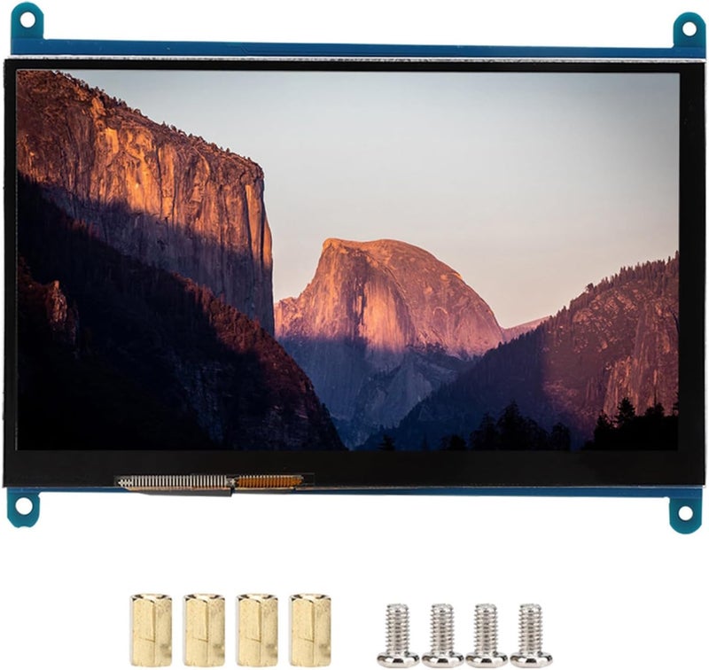 تصميم عصري منتشر شاشة لمس بوميا لراسبيري - شاشة LCD مقاس 7 بوصة بدقة 1024×600 فائقة الوضوح مع لمس سعوي تصميم بسيط متعدد الوظائف - Image 2