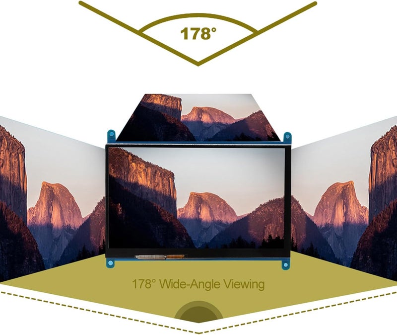 تصميم عصري منتشر شاشة لمس بوميا لراسبيري - شاشة LCD مقاس 7 بوصة بدقة 1024×600 فائقة الوضوح مع لمس سعوي تصميم بسيط متعدد الوظائف - Image 5