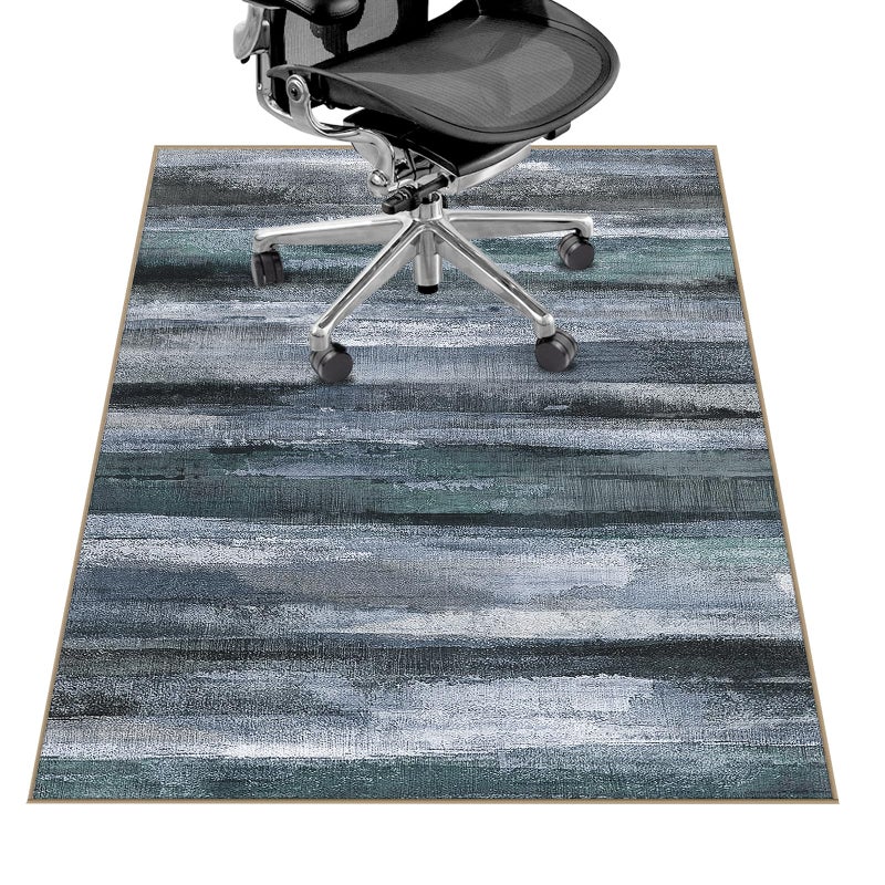 Lreedy Office Chair Mat for Hardwood Floor&Tile Floor,36"X 48" Heavy Duty Desk Chair Mat for Hard Floors,Under Desk Rug for Rolling Computer Chair,Anti Slip,Low Pile Carpet Floor-Abstract Dark Grey - Image 1