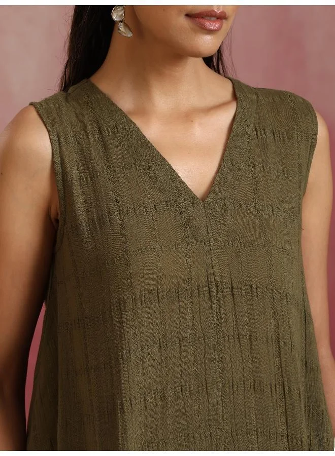 trueBrowns Olive Cotton Dobby Dobby Co-ord set