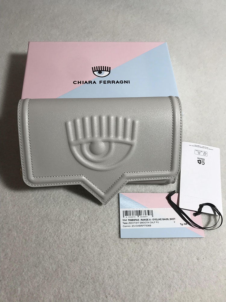 Chiara Ferragni Women'S Embossed Eye Chain Wallet Handbag Women'S Clutch Evening Bag - Image 4
