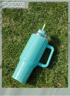HOMESTAR Thermal Mug with Straw Double-Walled Vacuum Insulated Car Mug, Travel Mug With Handle And Straw, For Iced Coffee, Hot or Cold Tea and Beverage  - Image 2