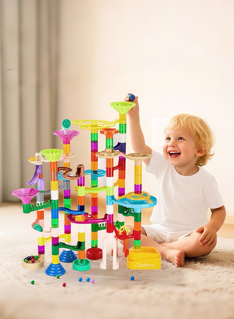 150-Piece Marble Run Building Blocks Set - Rail & Staircase Maze Track | STEM Educational Toys for Kids Ages 3-6 | Fun Building Games for Boys & Girls - Image 1