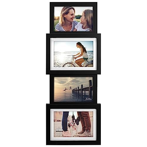 Malden International Designs 8306-40 Collage Picture Frame, 4 Option, 2-4x6 & 2-5x7, Black - Image 1