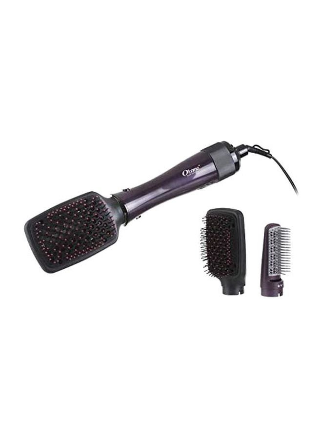 Okema Satin Hair Straightener Brush Black/Purple - Image 1