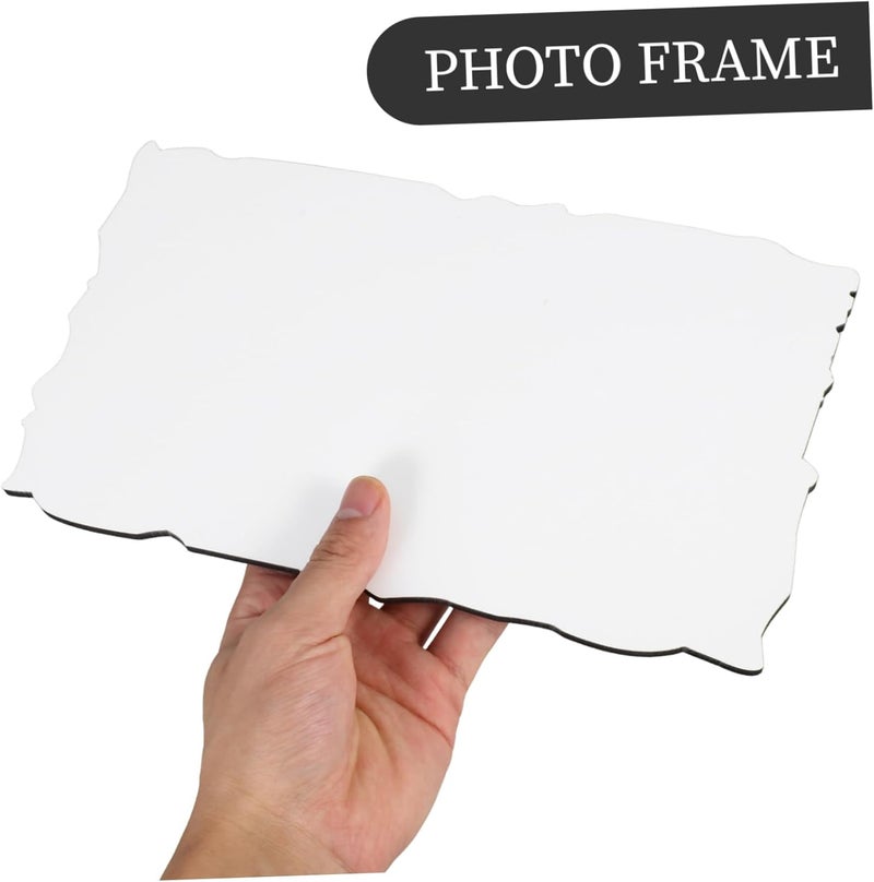 ABOOFAN DIY Heat Transfer Photo Frame Irregular Edges Sturdy Wooden Stand Bright Colors Sublimation Ornament Blank - Image 4