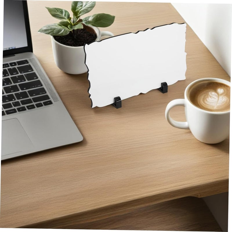 ABOOFAN DIY Heat Transfer Photo Frame Irregular Edges Sturdy Wooden Stand Bright Colors Sublimation Ornament Blank - Image 5
