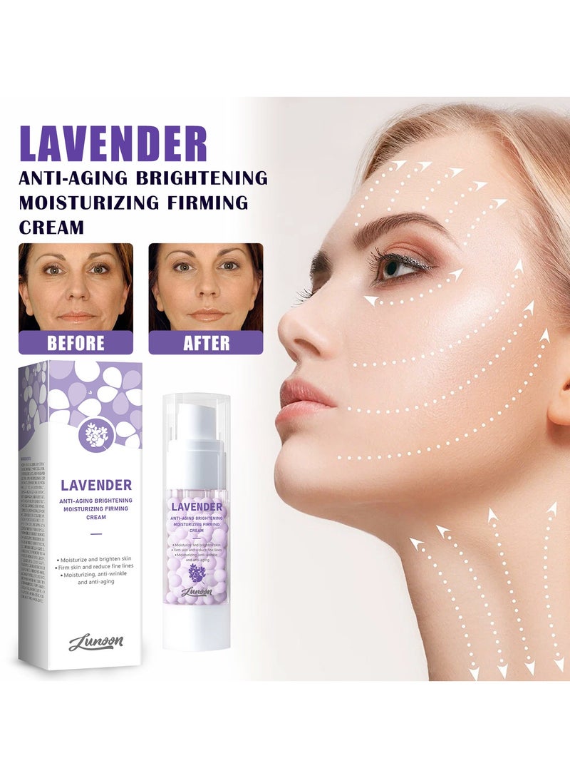 LUNOON Lavender Skin Moisturizing Essence Brightening Pearl Capsule Facial Cream Glutamine Brightening Moisturizing Cream 30ml - Image 4
