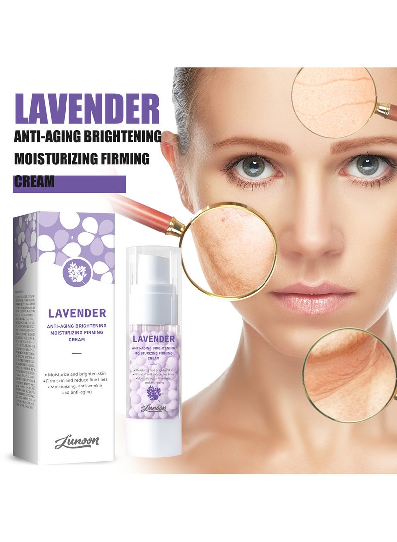 LUNOON Lavender Skin Moisturizing Essence Brightening Pearl Capsule Facial Cream Glutamine Brightening Moisturizing Cream 30ml - Image 5