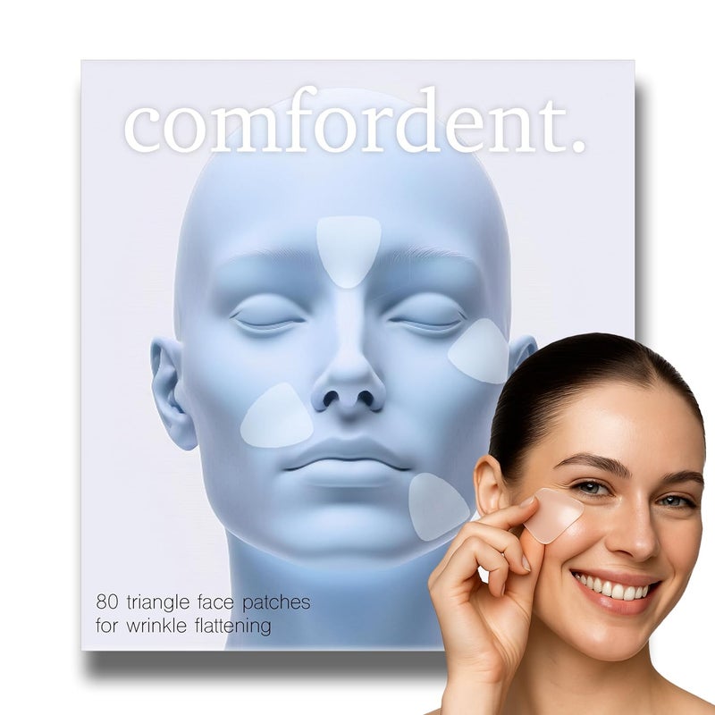 Comfordent Triangle Wrinkle Patches â€“ 80 Tapes for Overnight Fine Line Appearance Smoothing - Image 1
