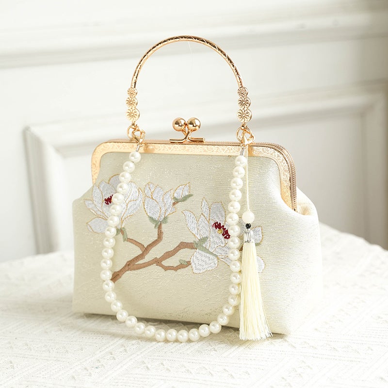 حقيبة يدوية صغيرة مربعة على الطراز الصيني العرقي - Image 2