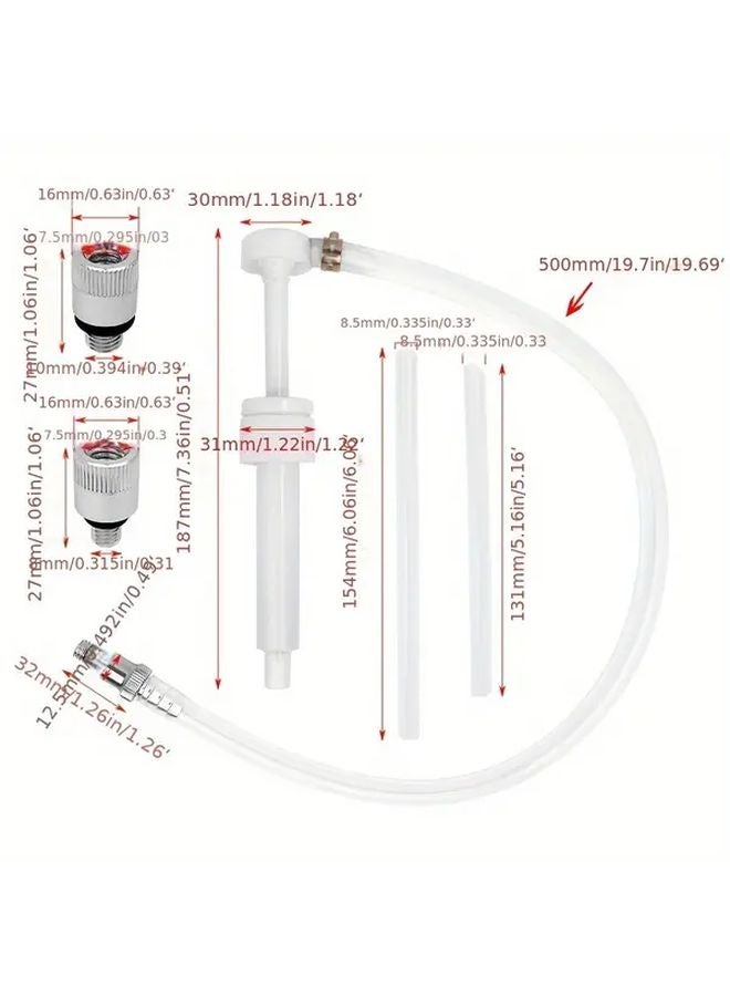 1 Set Lower Unit Gear Oil Pump With 3 8 Inch Metal Swivel 8mm 10mm Adapters For Marine Boat Outboard Motors - Image 3