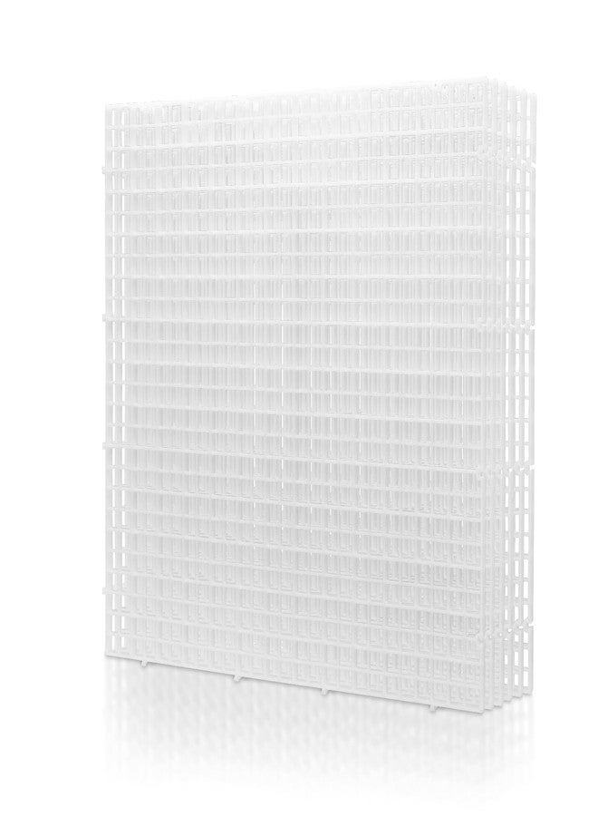 LINLAN 6 Pieces 11.8x11.8in (30X30cm) Aquarium Grid Plastic, Fish Tank Divider, Egg Crate for DIY Filtration and Bottom Protection in Aquascaping (White-No Accessories) - Image 1