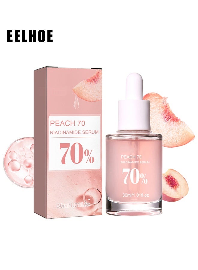إيلهو سيروم خوخي 70٪ نياسينميد 30 مل / مصل ترطيب الوجه المقوي علاج فرط التصبغ تقليل الميلانين ديلي كلين بيوتي (1.01 أونصة سائلة) - Image 1