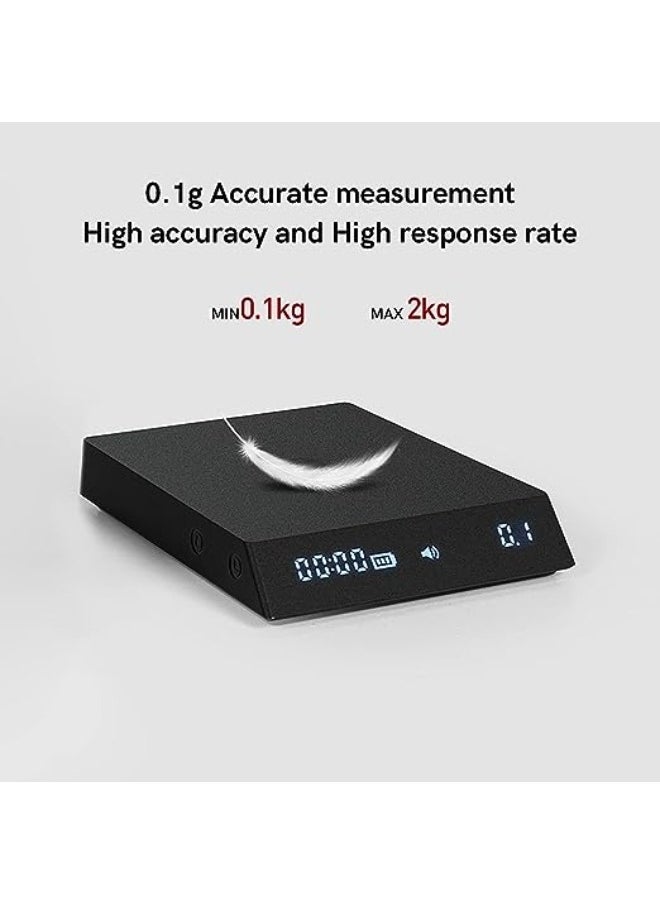 TIMEMORE - Mirror Nano Coffee Scale, Mini Espresso Scale for Baking Cooking Flow Measurement, Digital Food Scale Poor Over Hand Drip Scale Weighing Instrument Auto Mode Timer Function LED - Image 1
