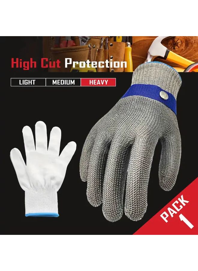 JOISIV Level 9 Cut Resistant Glove Stainless Steel Mesh Size M 1 PC for Home BBQ Camping - Image 2