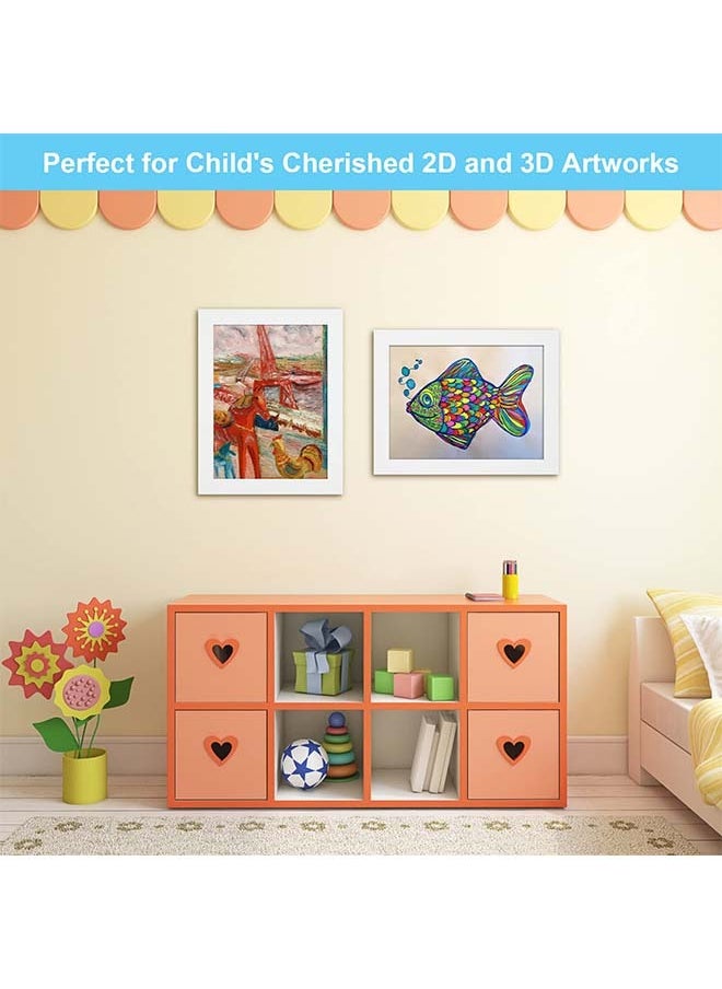 Pack of 2 Picture Frames Children's Drawings A4 for 150 Pictures, Front Opening Children's Art Frame, Hinged A4, Ideal for Children's Drawings, Artwork, School, Family (White) - pzsku/Z60DC0620672B40846966Z/45/_/1720161314/47d7a005-0f86-48a7-b372-7f2cec5e6260