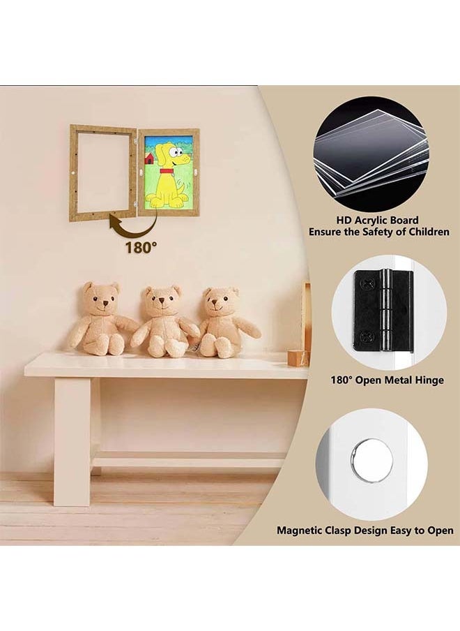 Pack of 2 Picture Frames Children's Drawings A4 for 150 Pictures, Front Opening Children's Art Frame, Hinged A4, Ideal for Children's Drawings, Artwork, School, Family (White) - pzsku/Z60DC0620672B40846966Z/45/_/1720161345/48b755fa-49af-4824-abfc-66957ba53877