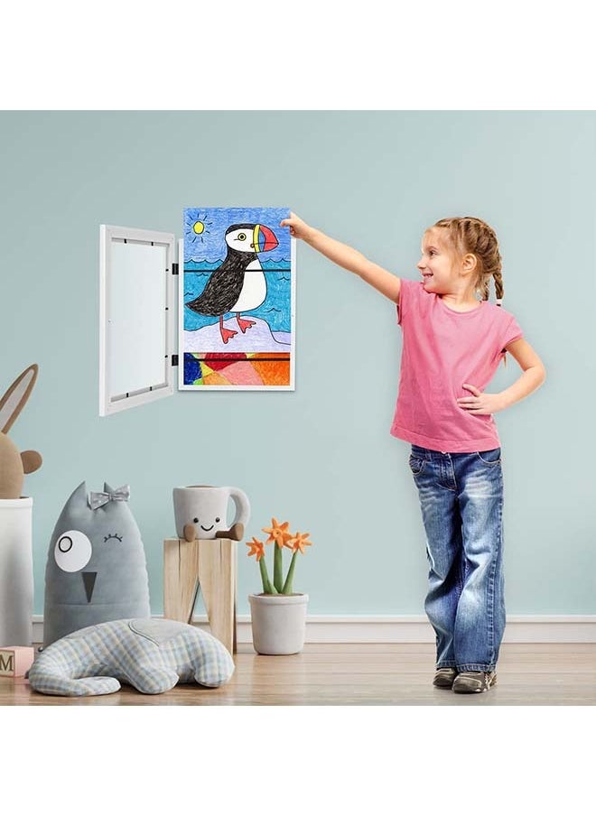 Pack of 2 Picture Frames Children's Drawings A4 for 150 Pictures, Front Opening Children's Art Frame, Hinged A4, Ideal for Children's Drawings, Artwork, School, Family (White) - pzsku/Z60DC0620672B40846966Z/45/_/1720161345/5713f26d-e443-4acf-bf7c-03b0101051fd