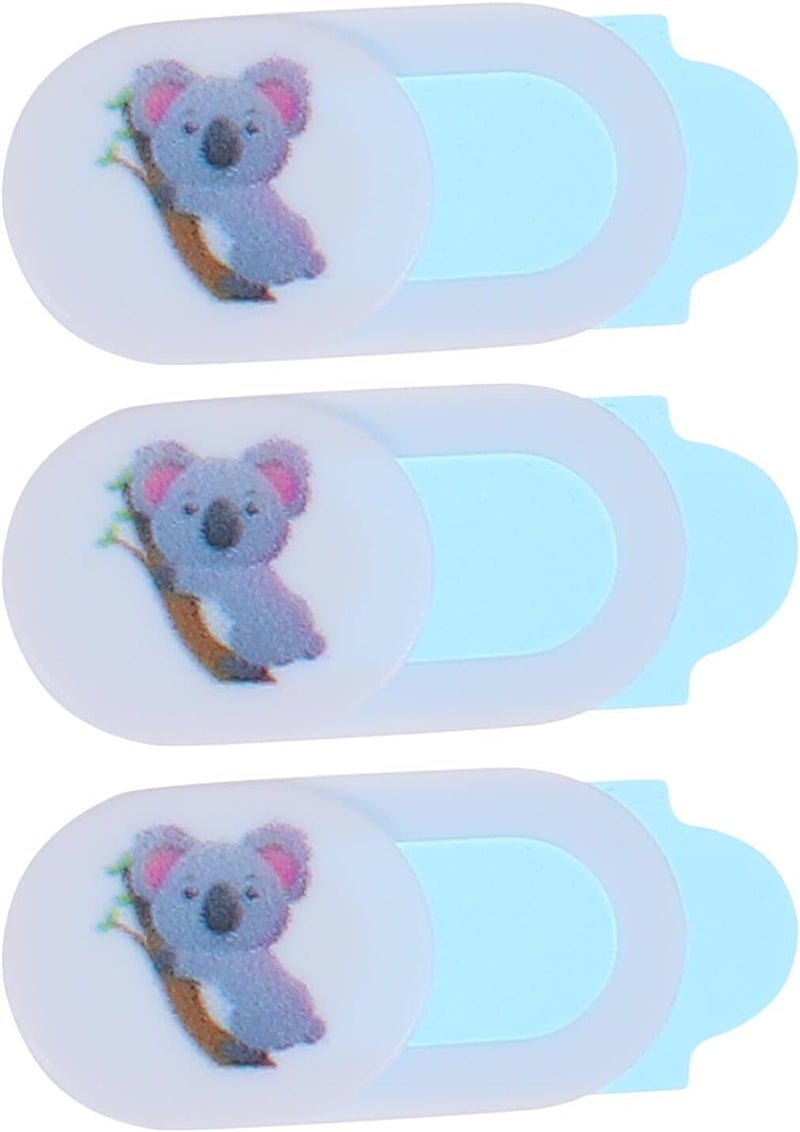 3pcs Webcam Cover Slide Privacy Protection Covers for Laptop Tablet Computer, Ultra-Thin Camera Lens Shutter Koala Pattern, Anti-Peeping Security for Video Calls and Online - Image 1