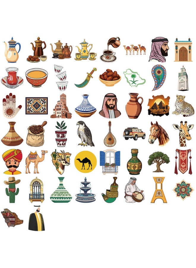 قوس قزح أورينبو ملصقات الشرق الأوسط 50 قطعة ملصقات مضحكة مقاومة للماء لمباني شهيرة لأجهزة الكمبيوتر المحمول وزجاجة الماء ولوح التزلج والأمتعة وسجل القصاصات والمصد والكمبيوتر والسيارة والدراجة والجيتار ملصقات فينيل كرتونية للبالغين والمراهقين - Image 2