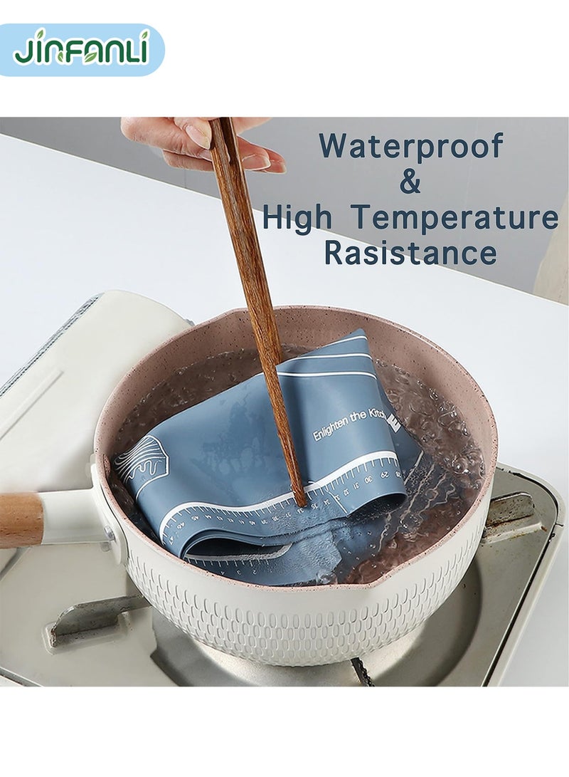 جين فان ل أنا حصيرة خبز سيليكون سميكة للغاية - حصيرة معجنات قابلة لإعادة الاستخدام وغير لاصقة بحجم - أداة خبز الكيك المربعة لفرد العجين - Image 4