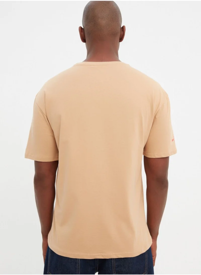 trendyol Dragon Print Crew Neck T-Shirt