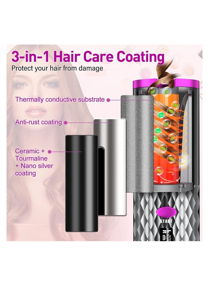 general Portable Wireless Spin Rechargeable Rotating Ceramic Barrel Curling Iron - Image 4