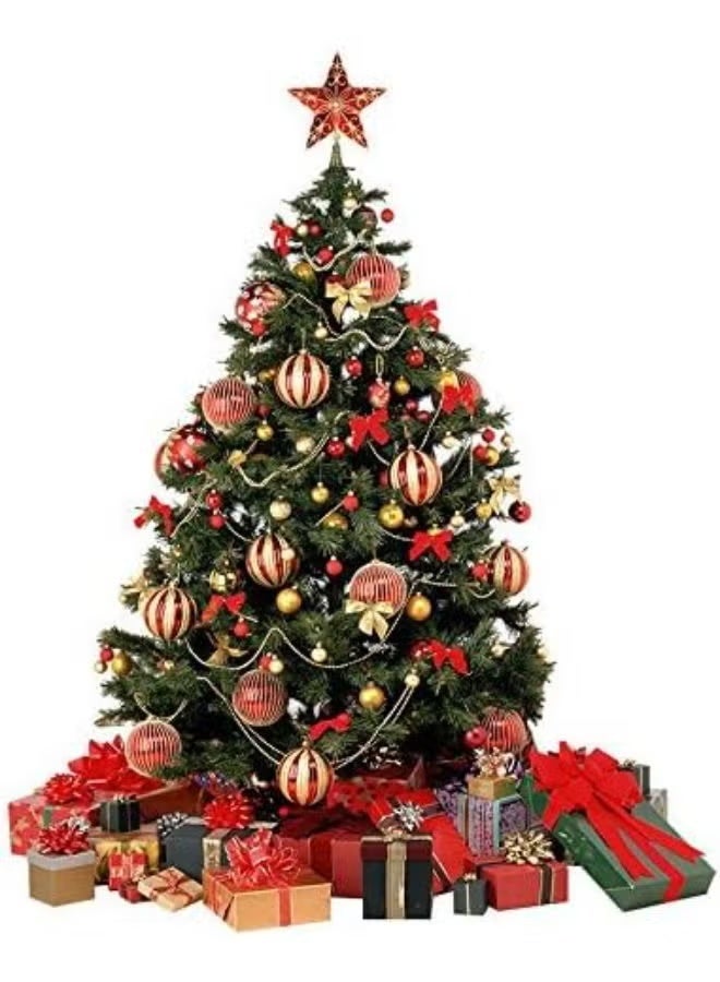 ١٢ قطعة من فيونكة حمراء مزخرفة - تغليف هدايا أنيق وديكور منزلي - خيارات متعددة للعبوات - Image 3