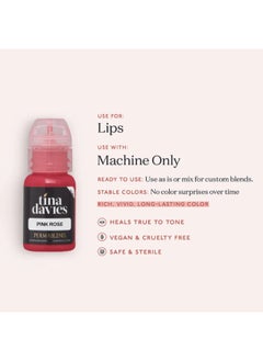 Perma Blend X Tina Davies Lip Pigment - Pink Rose 15Ml Pbtdpr1/2  - Image 2