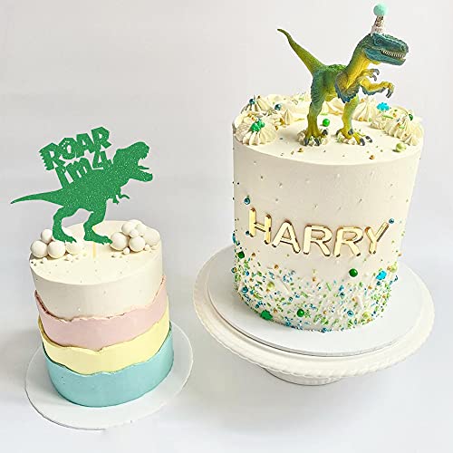 Festiko® Dinosaur Cake Topper for Boys Girls Kids Birthday Party Dinosaur Themed Party Decoration (4th Birthday) - Image 3