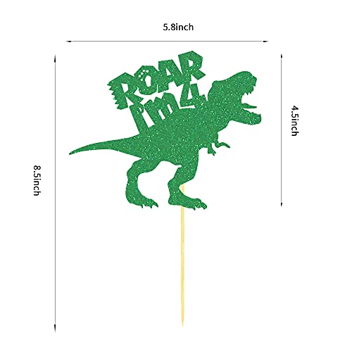 Festiko® Dinosaur Cake Topper for Boys Girls Kids Birthday Party Dinosaur Themed Party Decoration (4th Birthday) - Image 2