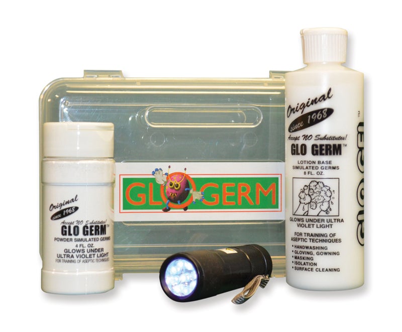 GLO GERM Experiment Kit, 8 Ounce Gel, 1.9 Ounce Powder