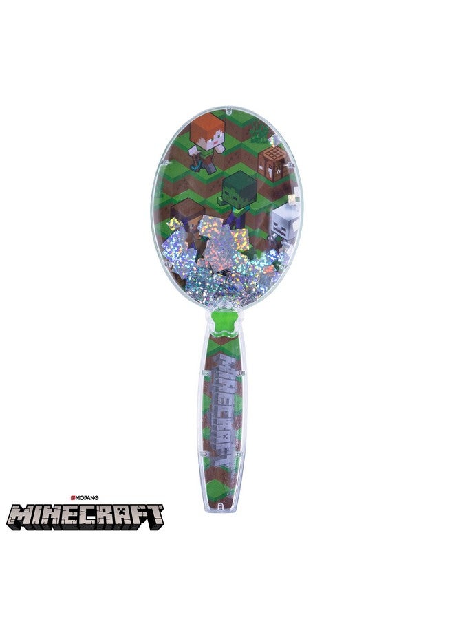Luv Her Minecraft Hair Brush With Magical Sparkling Cubes Confetti Hair Brush Green Boys Hair Brush Ages 3+ - Image 2