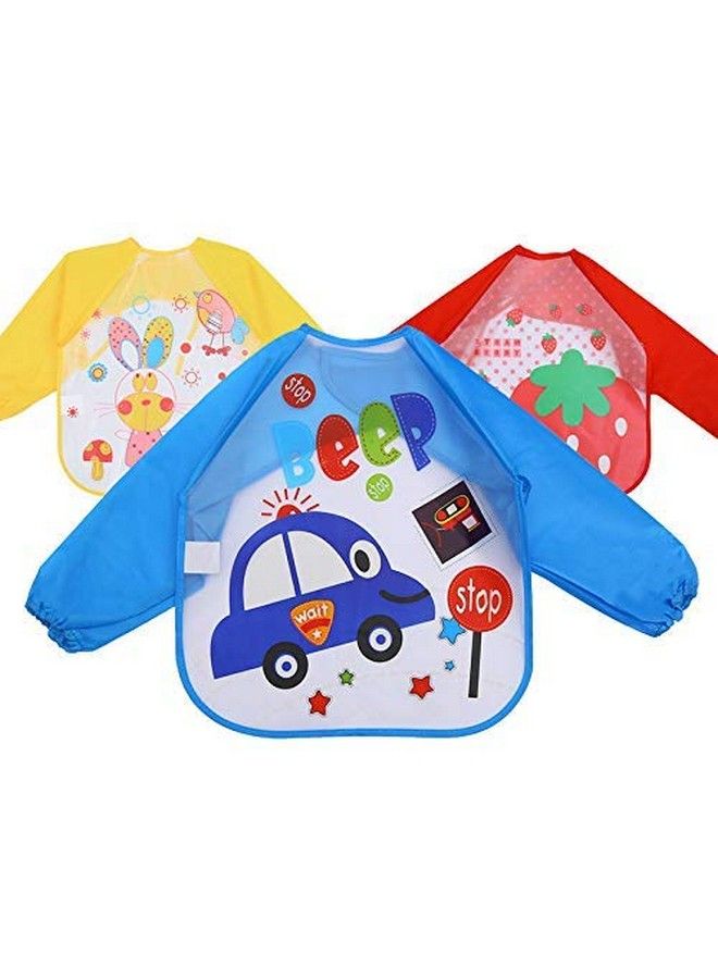 FOK Full Sleeves Washable Waterproof Bib For Babies And Kidspink Set Of 1 - Image 4