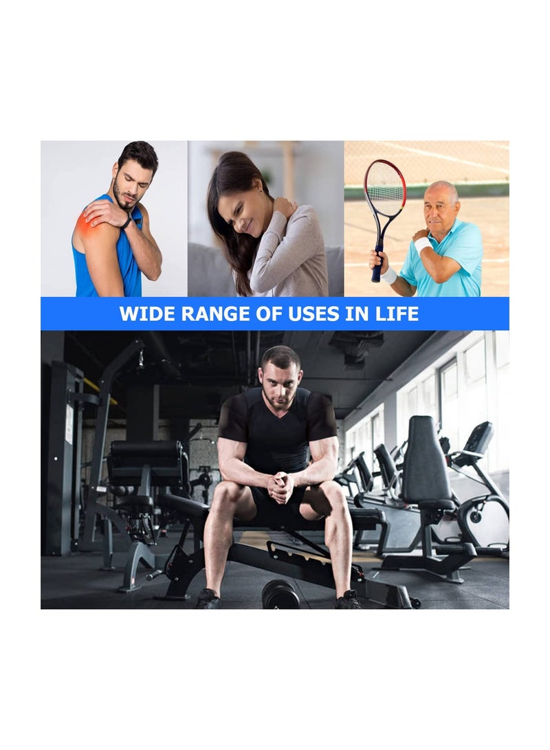 SOLARAE Double Shoulder Support Brace, Warm Protector for Sleeping and Outdoor Activities, Relieves Chronic Tendinitis Pain, Breathable Sports Gear, Ideal for Lifting and Sports (XL Size) - Image 5