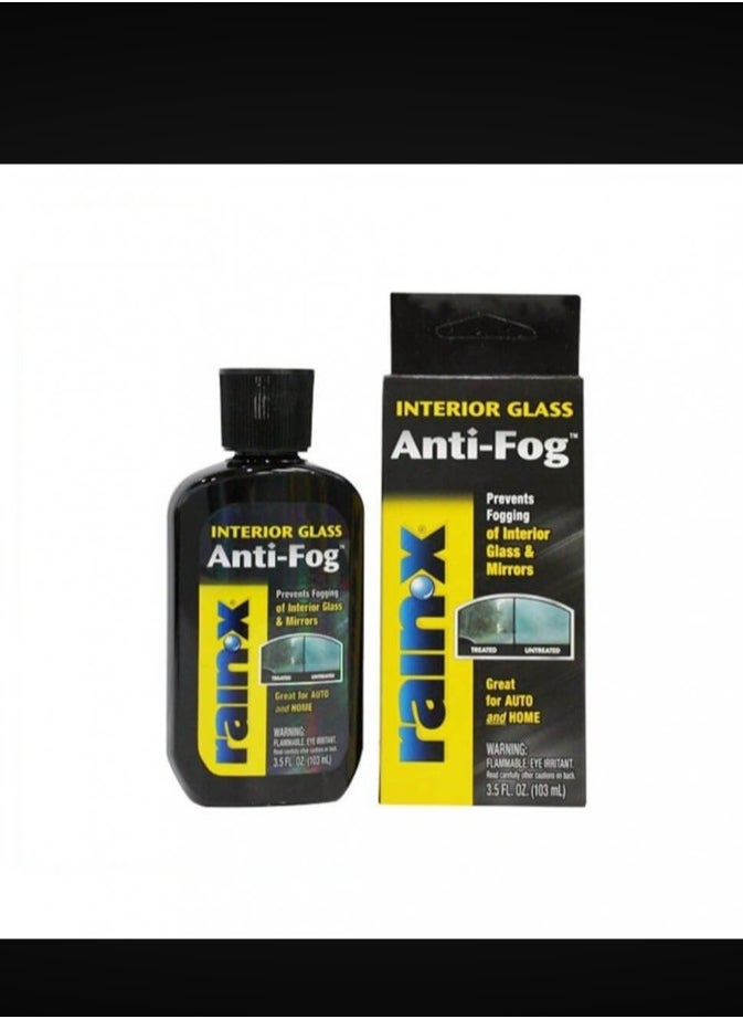 Rain-X Anti-fog treatment for use on interior glass 