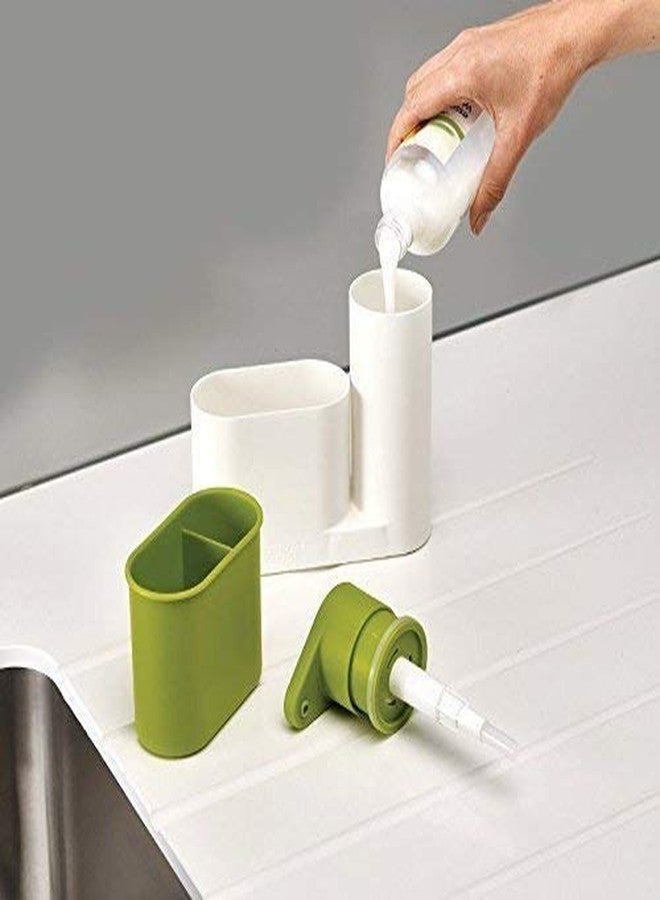 BSITFOW Soap Dispenser for Kitchen & Bathroom Sink,2 in 1 Sink Tidy Set Stand for Kitchen & Bathroom Sink Storage Organizer Soap Holder with Liquid Dispenser (Green Color) (1 pcs) - Image 3