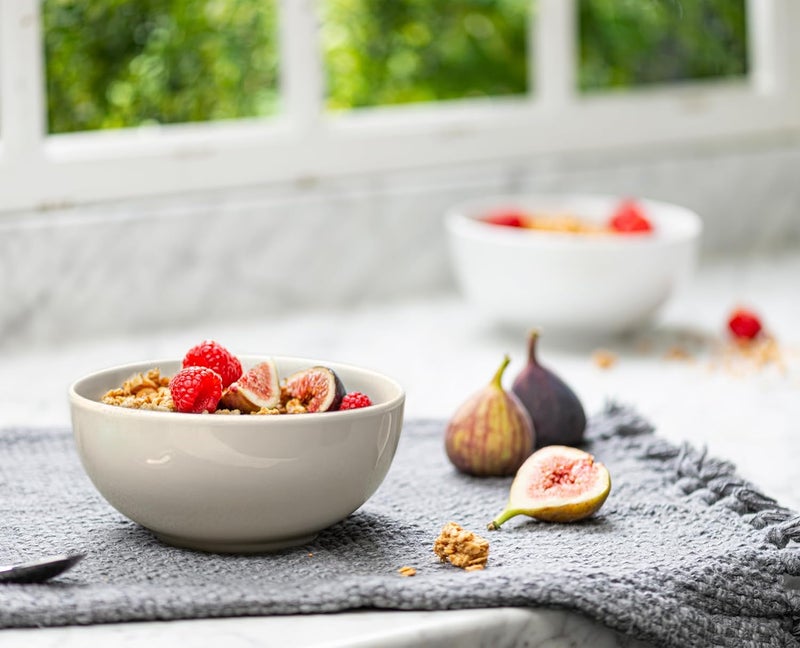 KooK Soup Bowls Cereal Bowl Ceramic Bowls for Kitchen Microwave Dishwasher and Freezer Safe Porcelain Dishes for Pasta Salad Oatmeal Deep Interior 20 oz Set of 6 Powder Grey - Image 5