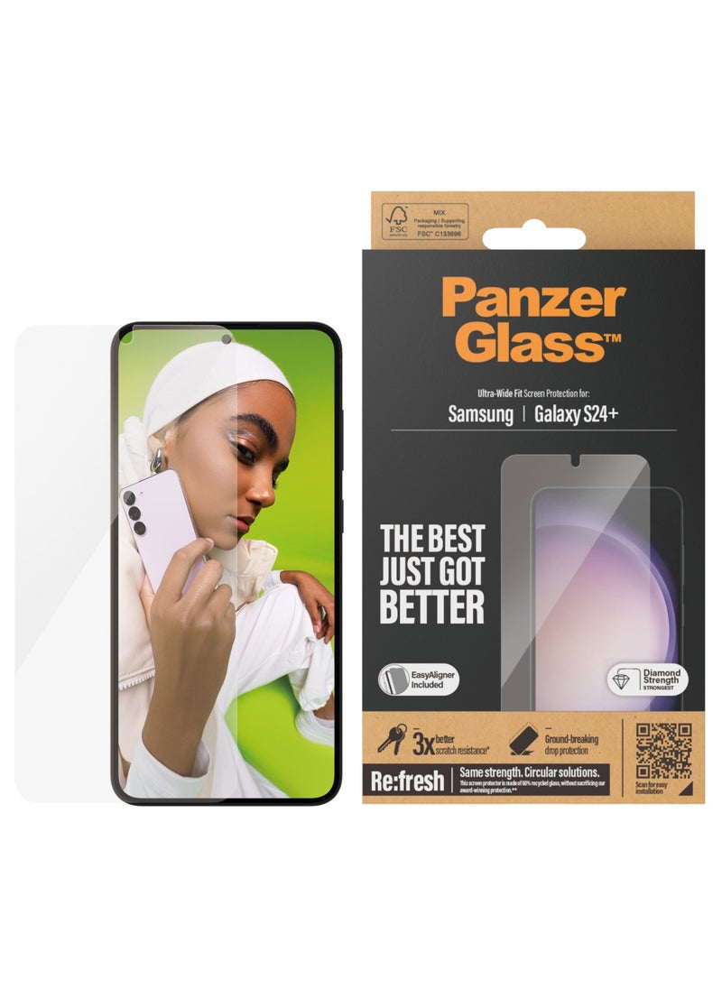 PanzerGlass PanzerGlass® Screen Protector Samsung Galaxy S24 Plus | Ultra-Wide Fit w. EasyAligner  - Image 1