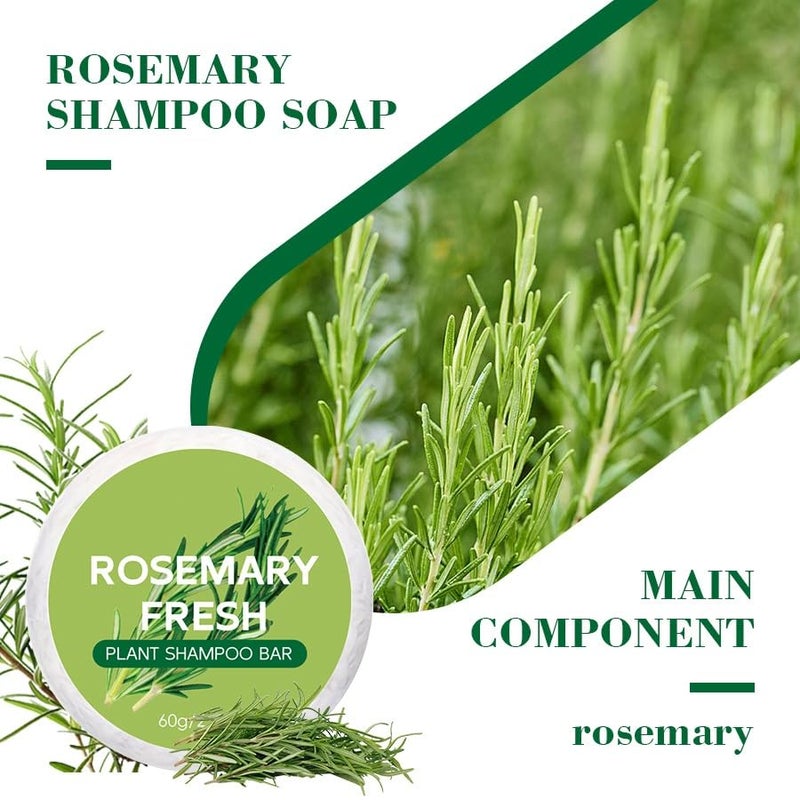 Diverse requirement fit 2 Pack Rosemary Rose Hand & Hair Shampoo Bar, Deep Cleansing for Scalp Hair Loss Shampoo Soap, Organic Hair Oil Control, Refreshing and Hydrating Bar for Daily Body & Hair Care, Gift Seekers General standard crafted - Image 5