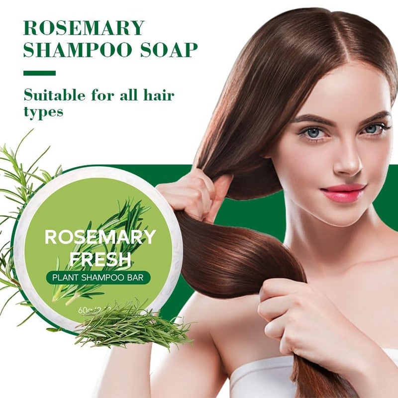 Diverse requirement fit 2 Pack Rosemary Rose Hand & Hair Shampoo Bar, Deep Cleansing for Scalp Hair Loss Shampoo Soap, Organic Hair Oil Control, Refreshing and Hydrating Bar for Daily Body & Hair Care, Gift Seekers General standard crafted - Image 2
