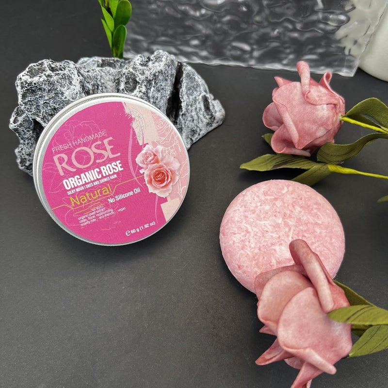 Diverse requirement fit 2 Pack Rosemary Rose Hand & Hair Shampoo Bar, Deep Cleansing for Scalp Hair Loss Shampoo Soap, Organic Hair Oil Control, Refreshing and Hydrating Bar for Daily Body & Hair Care, Gift Seekers General standard crafted - Image 3