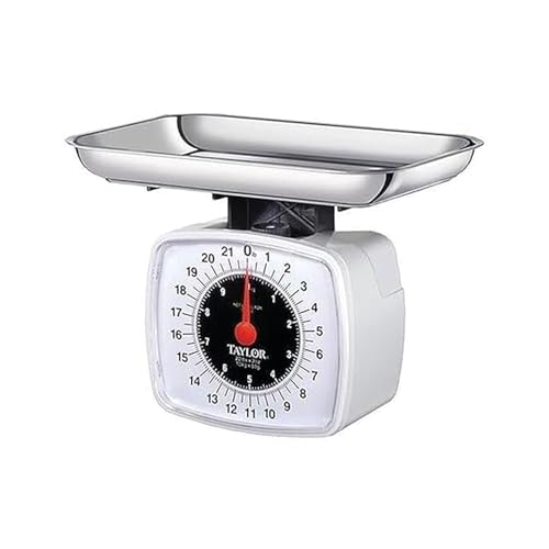 Taylor Analog Kitchen Scale Mechanical Food Scale, 22 lb Capacity, Multicolor - Image 1