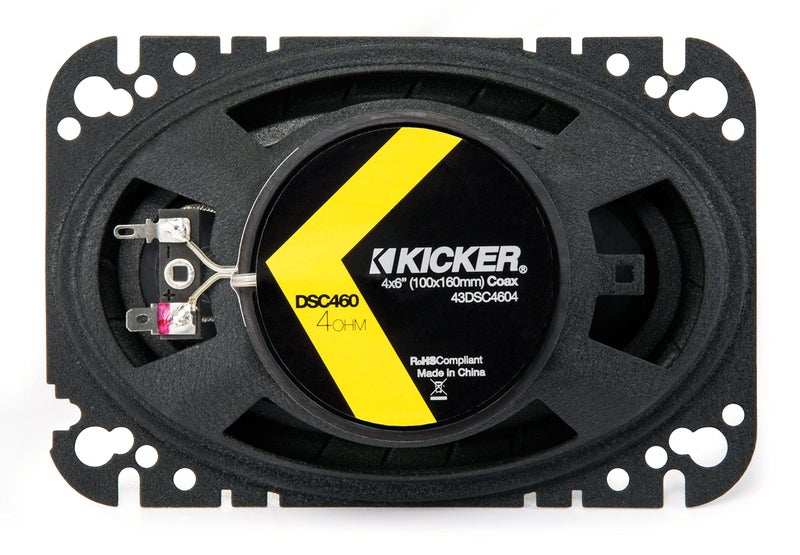 KICKER DSC460 4x6-Inch (100x160mm) Coaxial Speakers, 4-Ohm (Pair) - Image 2