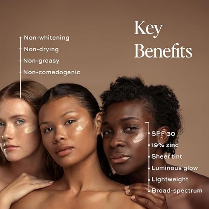 DIME Beauty Tinted Glow Wonderscreen SPF 30, Mineral Sunscreen for Face with 19% Zinc Oxide, Tinted Moisturizer with SPF, 50 g (Deep) - Image 3